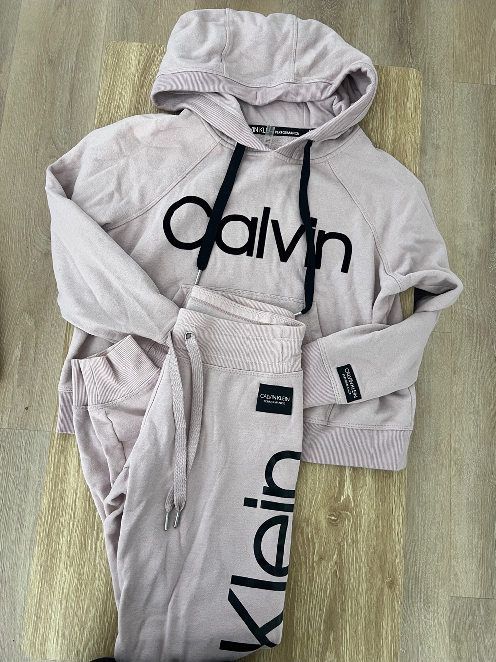 Calvin Klein Light Dusty Pink Logo Hoodie and Joggers Set